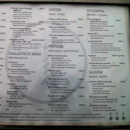 Vendéglő a KisBíróhoz Budapest - Étlap/itallap