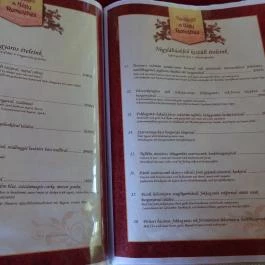 Vendéglő a Négy Remetéhez, Oroszlány - Étlap/itallap