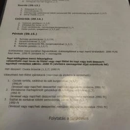 Veranda Grill & Wine Étterem Budapest - Étlap/itallap