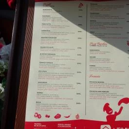 Veranda Restaurant - Pizza & Pasta Budapest - Étlap/itallap
