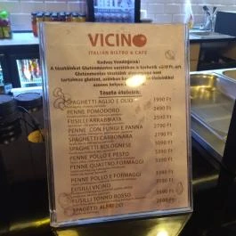 Vicino Italian Bistro - Premier Outlet Biatorbágy - Étlap/itallap