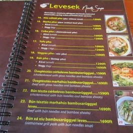 Viet Cuisine Budapest - Étlap/itallap