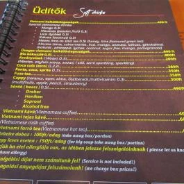 Viet Cuisine Budapest - Étlap/itallap