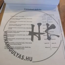Vietnámi Gulyás Budapest - Étlap/itallap