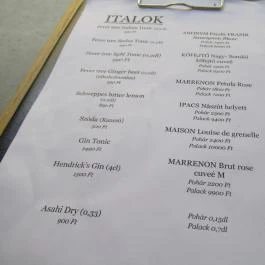 Vietnámi Gulyás Budapest - Étlap/itallap