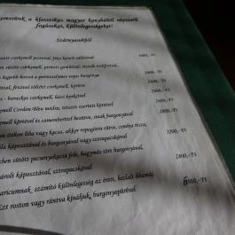 Víg Kalmár Étterem Budapest - Étlap/itallap