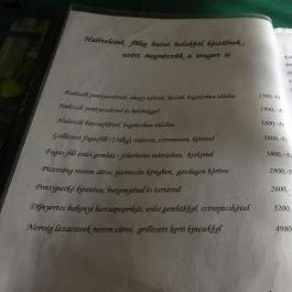 Víg Kalmár Étterem Budapest - Étlap/itallap