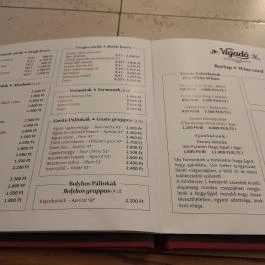 Vigadó Étterem Budapest - Étlap/itallap