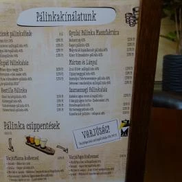 Vígvarjú Étterem Budapest - Étlap/itallap
