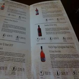 Vígvarjú Étterem Budapest - Étlap/itallap