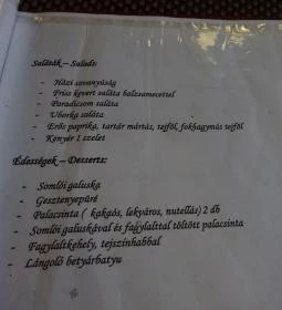 Vincellér Panzió étterme