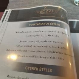 Viniczai's Restaurant & Bar, Székesfehérvár - Étlap/itallap