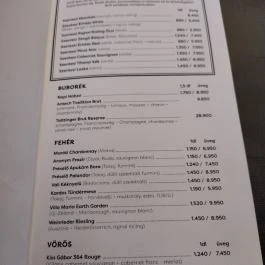 Vinozza Budapest - Étlap/itallap