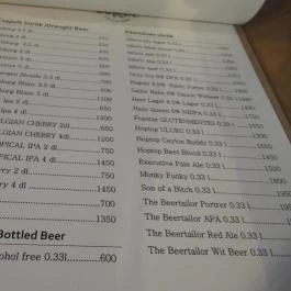 Vokál Rock Bistro Budapest - Étlap/itallap