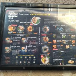 WAFU Ramen Bar - Budafoki út Budapest - Étlap/itallap