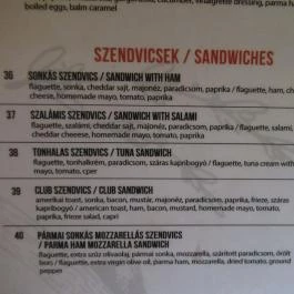 Wake Up - Gourmet Bár Budapest - Étlap/itallap