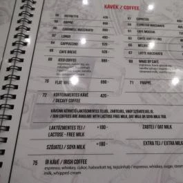 Wake Up - Gourmet Bár Budapest - Étlap/itallap