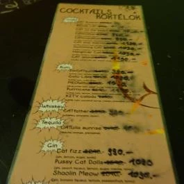 Whiskers Cat Pub Budapest - Étlap/itallap
