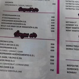 Why Not Café & Bar Budapest - Étlap/itallap