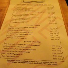 Wine Not? Hungarian Wine Shop & Bar Budapest - Étlap/itallap