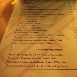 Wine Not? Hungarian Wine Shop & Bar Budapest - Étlap/itallap