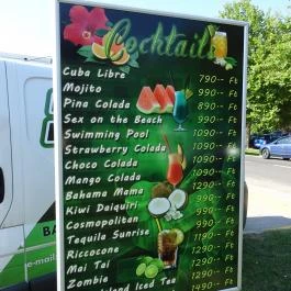 Y Cocktail Bar & Club Balatonlelle - Étlap/itallap