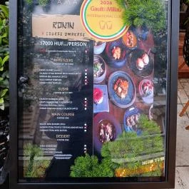 Yama Étterem Budapest - Étlap/itallap