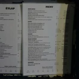 Yellow Zebra Budapest - Étlap/itallap
