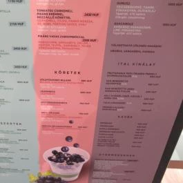 Yolo Food Bistro - Árkád Budapest - Étlap/itallap