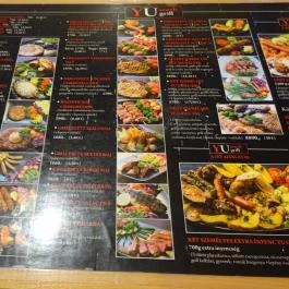 Yu-Grill Budapest - Étlap/itallap
