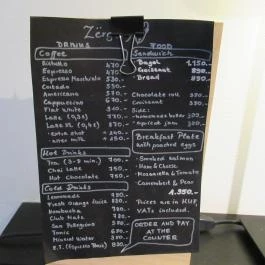Zërgë Coffeeshop Budapest - Étlap/itallap