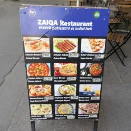 Zaiqa Pakisztáni & Indiai Étterem Budapest - Étlap/itallap