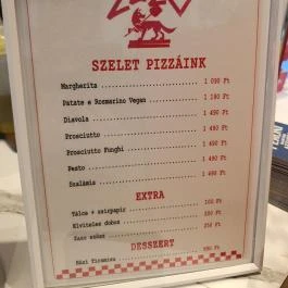 ZAZO PIZZÉRIA Budapest - Étlap/itallap