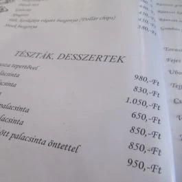 Zempléni Casinó Étterem & Pizzéria Sátoraljaújhely - Étlap/itallap