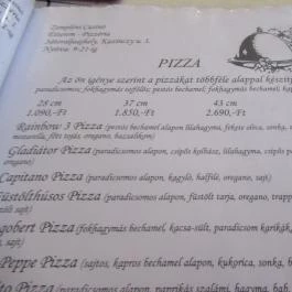 Zempléni Casinó Étterem & Pizzéria Sátoraljaújhely - Étlap/itallap