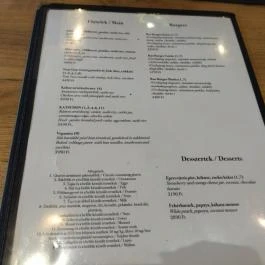 Zen Eatery Budapest - Étlap/itallap