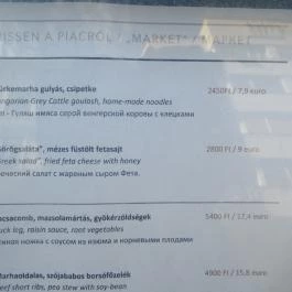 Zeya Restaurant Budapest - Étlap/itallap