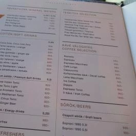 Zeya Restaurant Budapest - Étlap/itallap