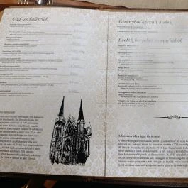 Zila Vendéglő Budapest - Étlap/itallap