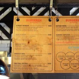 Zing Burger - Nyugati Budapest - Étlap/itallap