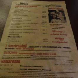 Zip’s Brewhouse Miskolc - Étlap/itallap