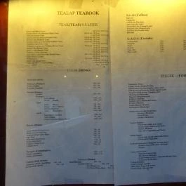 Zöld Teknős Barlangja - Native Teaház Budapest - Étlap/itallap