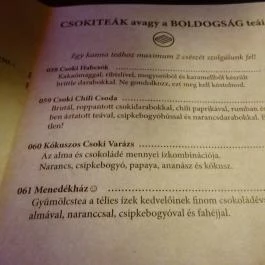 Zöld Teknős Barlangja - Native Teaház Budapest - Étlap/itallap