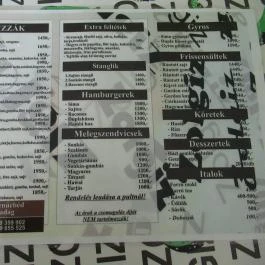 Zolgiz Ételbár Nagycenk - Étlap/itallap
