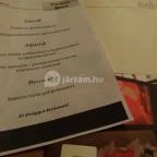 Aqua Villa étterme Eger - Étlap/itallap