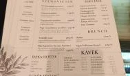 Zuzu Cafe & Bakery Budapest - Étlap/itallap